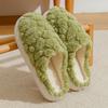 Cotton slippers autumn and winter household plush couple warm non-slip home shoes supermarket
