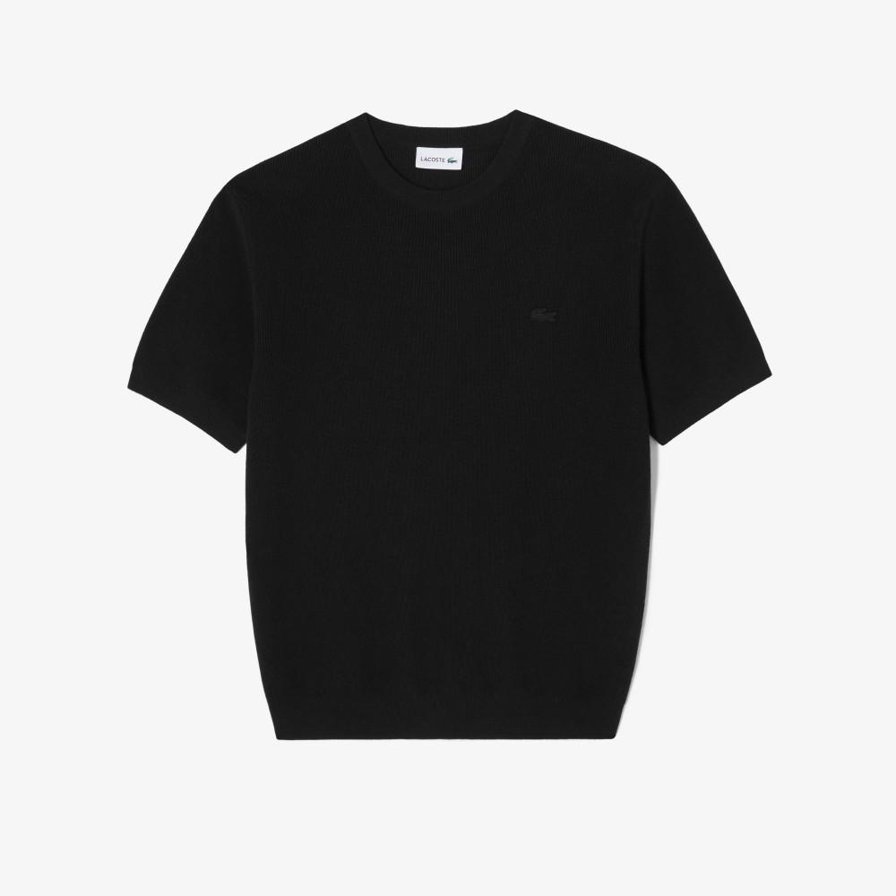 Lacoste Men's Short-sleeve Ribbed Crew Neck Pullover AH827E-56G031