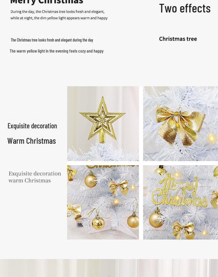 Mini Luminous White Christmas Tree Ornament - 45cm/60cm Desktop Decoration