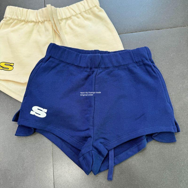 

Повседневные короткие спортивные эластичные брюки с заниженной талией в стиле ретро кампус, брюки-джоггеры, повседневные шорты Dark blue S