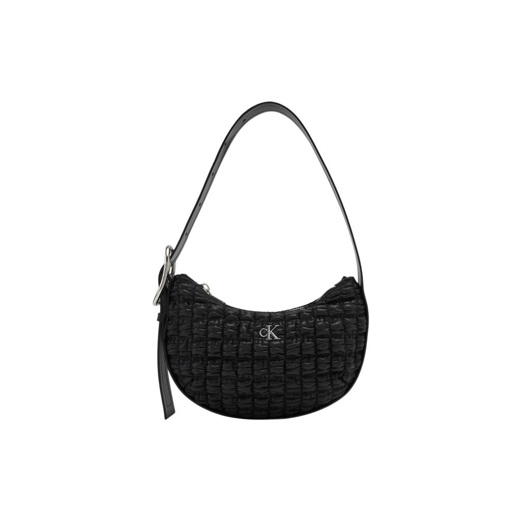 New CALVIN KLEIN PU Crescent Bag Handbag Shoulder Bag Women's Black DH3442-001