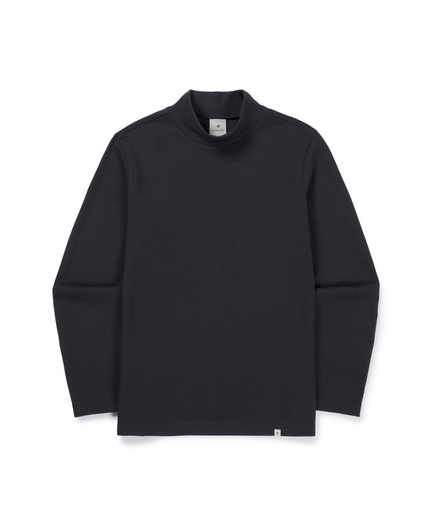 SNOWPEAK APPAREL Ribbed Mock Neck Long Sleeve T-Shirt (S26Fmftl32) Charcoal