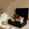 Boite de rangement en bois - Creative Deco - Noir - 40x30x14cm - BRUT et NON PONCÉ - Personnalisable non