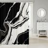 1pc Grey and Black Abstract Shower Curtain for Bathroom Decor 72" L X 72" W Marble Abstract Bath Curtain Geometry Bathroom