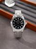 Business casual quartz watch with classic steel bracelet minimalist dial design date display durable case versatile for dail