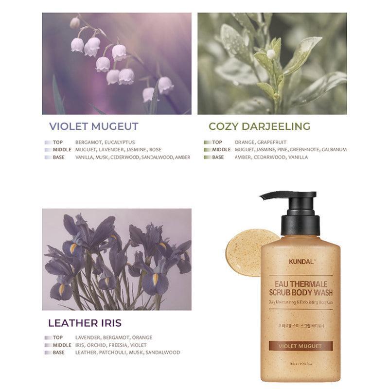 [KUNDAL] Eau Thermale Scrub Body Wash 500ml