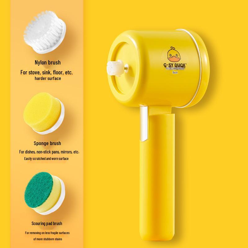 Handheld Multifunctional Electric Cleaning Brush for Kitchen, Bathroom, and Floor