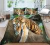 3D Tiger Pattern Bedding Set Bedroom Bed Home Quilt Cover Pillowcase Bedroom Bedding Microfiber 2/3 Pieces Gift