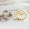 Finger Band Adjustable Opening Personality Polishing Neutral Style Decoration Solid Color Women Irregular Wavy