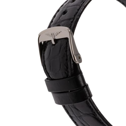 Longines Men's ELEGANT Automatic Watch, Water Resistant to 3 ATM, Sapphire Crystal, White Dial, Stainless Steel, L4.810.4.11.2, Black