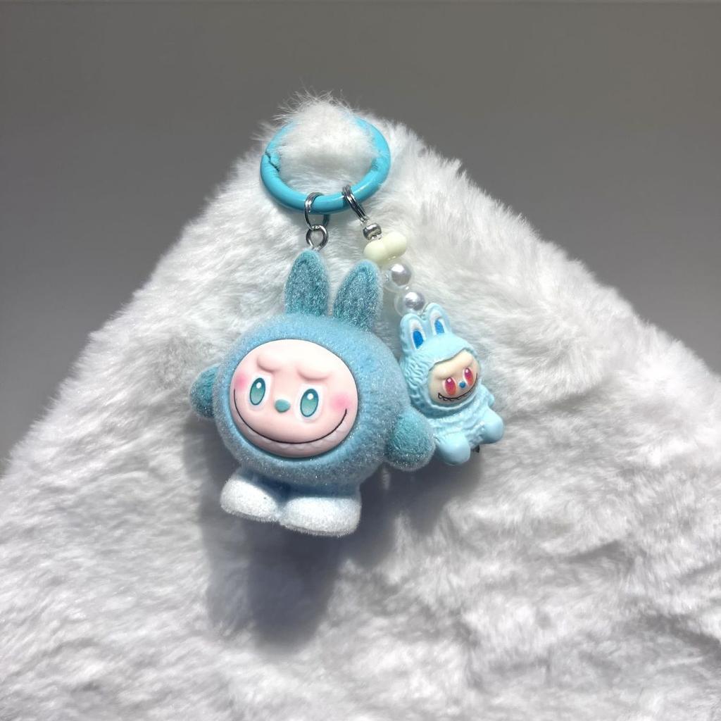 Plush Mini Cute Grain Sitting Labu Keychain Labu Bag Couple Pendant Cute Pendant Phone Chain