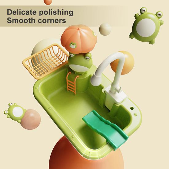 1 Set Dishwasher Degrees Toys Rich Accessories 90 Cartoon Rotating Faucet Circulation Fun Water Hands-on Ability