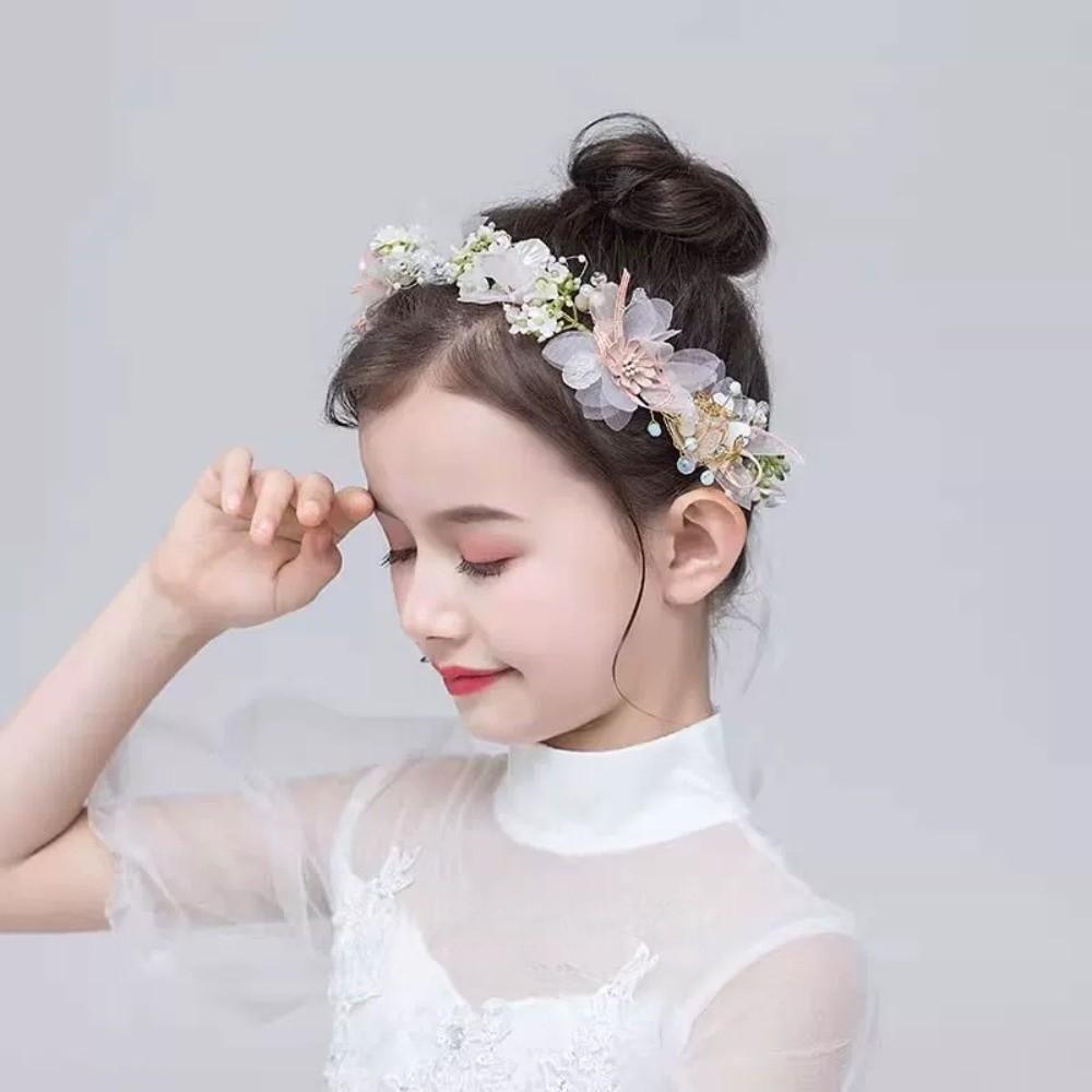 Korean Style Flower Crown Hairband Tiara Garland Wristband Headwear Wreath Headband  Girls Headwear