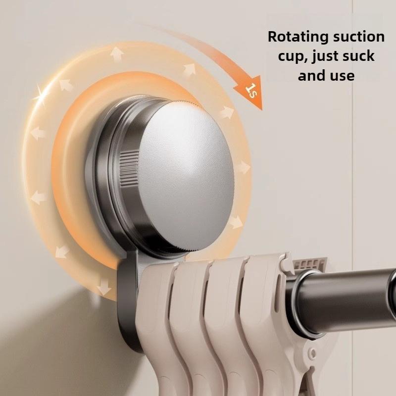 Hanger Storage Rack No-Drill Suction Cup Installation,Folding Rack Retractable Adjustable Length Home Use Hanger