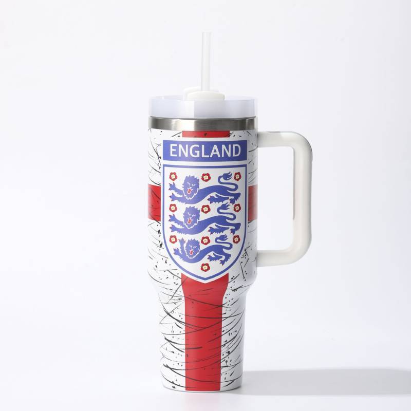 Globalny Puchar Piłkarski 40oz Izolowany Kubek Podróżny Z Uchwytem Dla Fanów Sportu