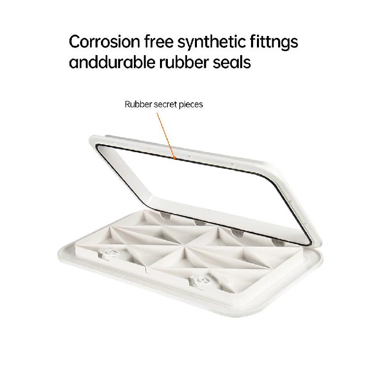 Marine Deck Access Hatch White/Black Rectangle Boat Hatch & Lid,Boat Deck Hatch Lids