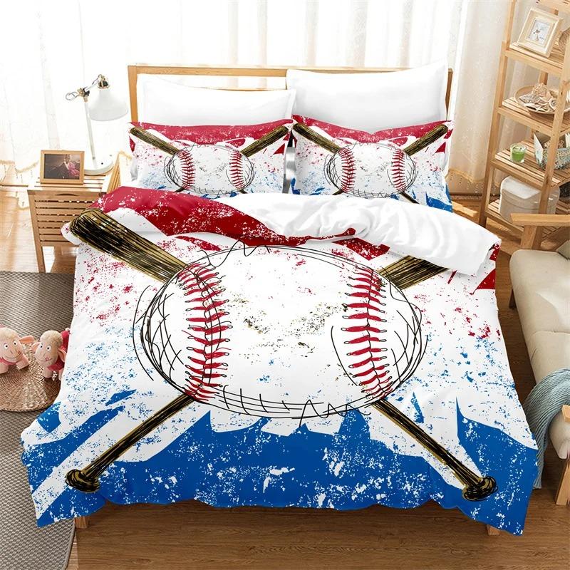 Football Bedding Set Competitive Sports Boy Duvet Cover Set King Quilt Cover Youth Children's Double Duvet Cover Bedding Set