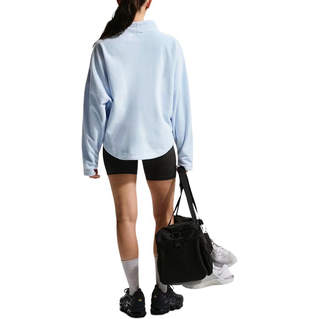 Nike One Therma Fit Soft Comfortable Warm Solid Color Fleece Top Women tops HV3703-441
