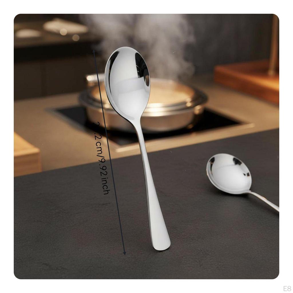 Stainless Steel Serving Spoon Professional Mirror Polished Kitchen Utensil for Caterers, Family