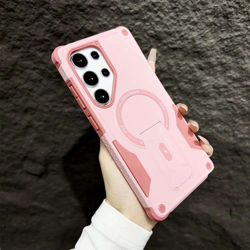 Magnetic For Holder Phone Case For Samsung Galaxy S2 S24 Ultra Plus A6 A36 A A16 A1 A4 A3 A2 Stand Cover Bumper
