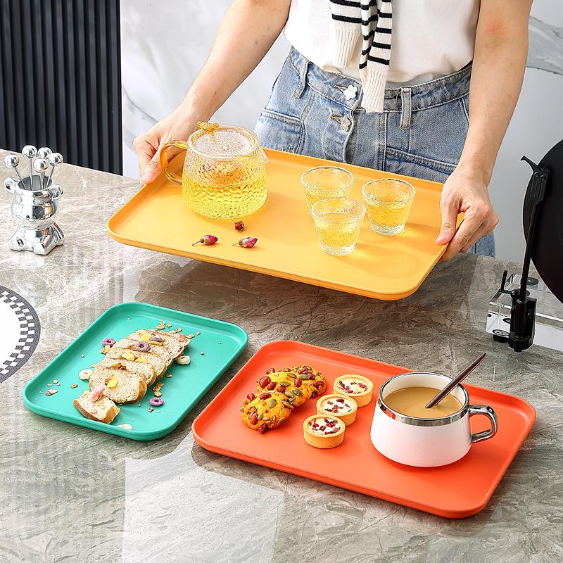 Thickened New Color Large Tray Creative Kindergarten Restaurant Tea Snack Tray Fruit Tray Fast Food Serving Tray