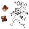 Replacement Side Guard Lights Halogen Turn Signals with UV Resistant Housing 55077895AD 55077894AD Suitable for Car