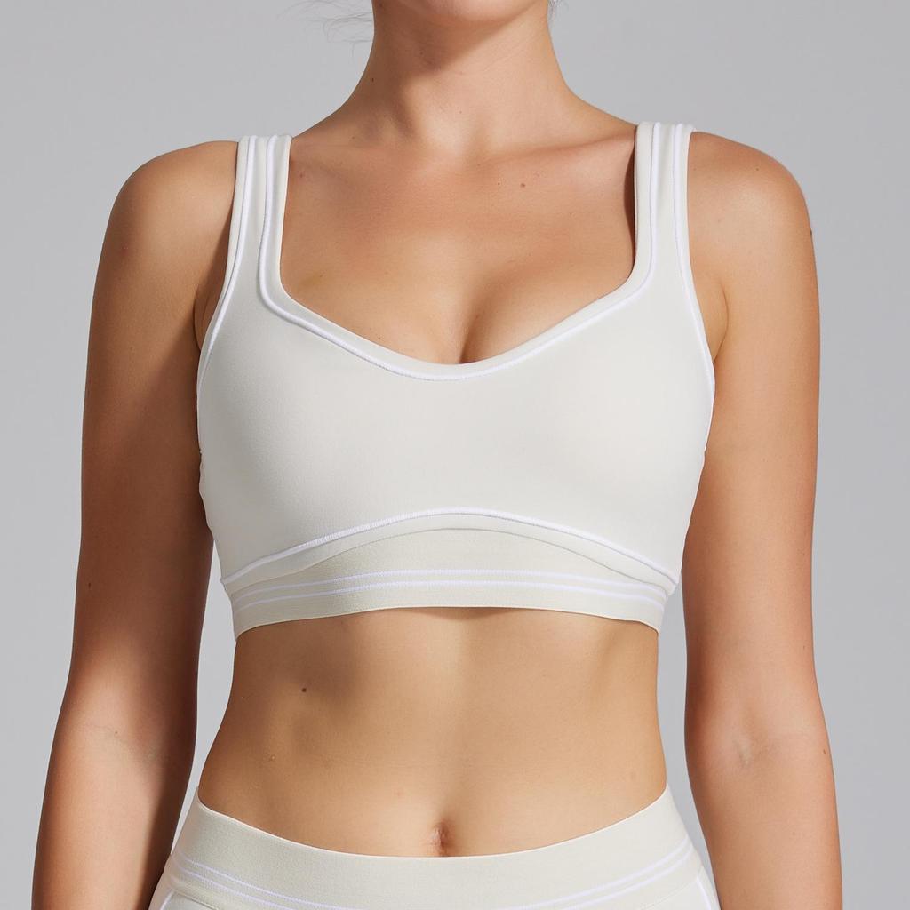 Women's Color-Block Sports Yoga Set: High-Intensity Sports Bra & High-Waisted, Hip-Lifting Yoga Pants