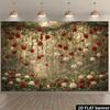 1Pcs Red White Rose Hanging Flowers Scene Decoration Background Wedding Backdrop Decorations For Photo Studio Booth Party