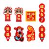 Chinese New Year Refrigerator Magnet Refrigerator Couplet Sticker  Spring Festival Supplies