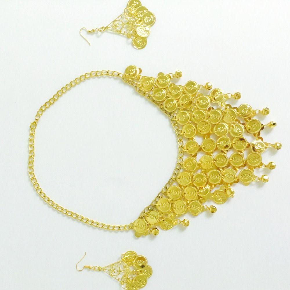 Vintage Κολιέ Ινδικά Σκουλαρίκια Αξεσουάρ Κοστουμιού Αξεσουάρ Μαλλιών Γυναικεία