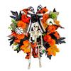 Halloween Skull Wreath Gothic Garland Creepy Decor Pendant For Front Door,Porch,Window, Indoor Outdoor Home Halloween Decor