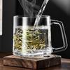 Glass Tea Mug with Lid and Handle (2-Pack, 350ml)