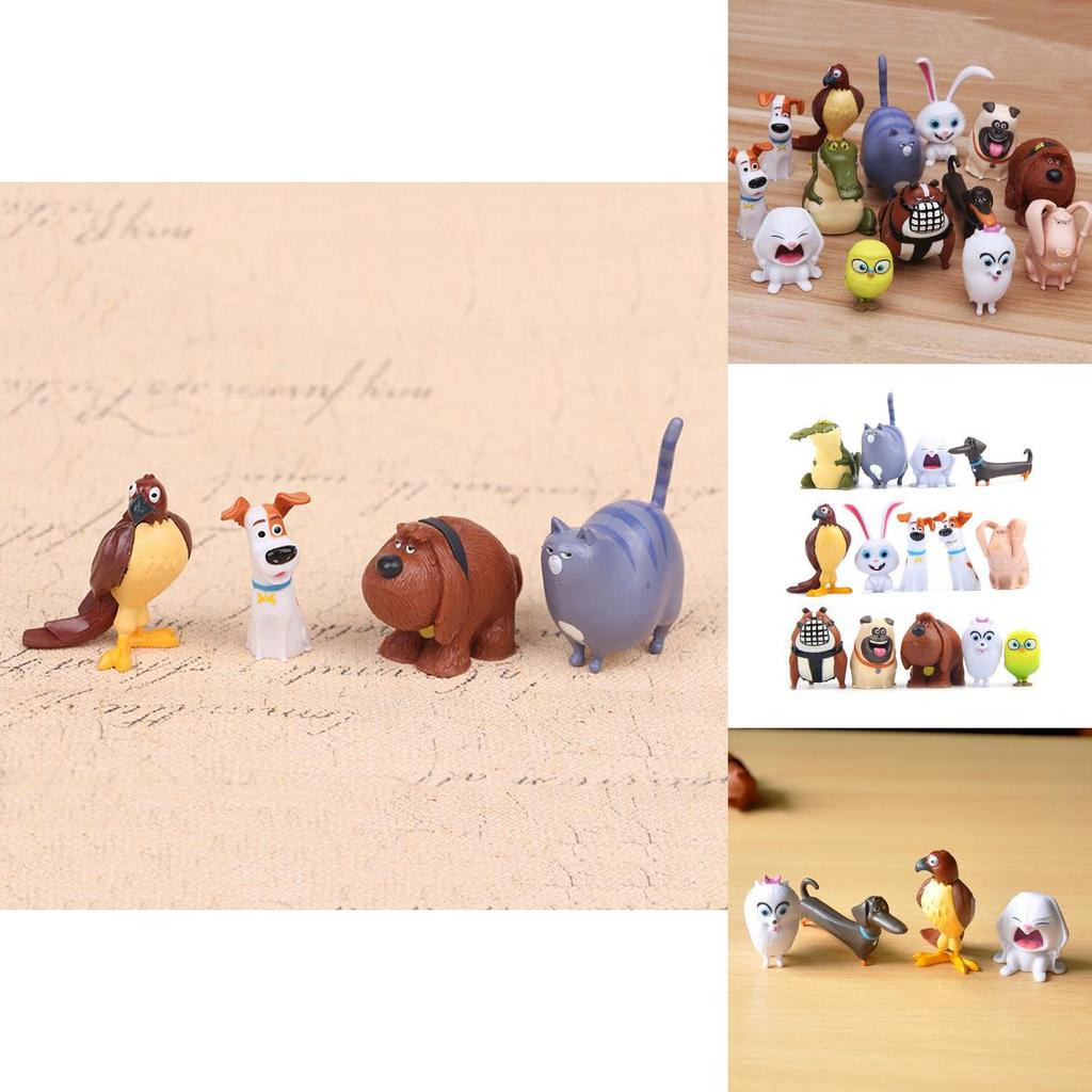 Collectible The Secret Life Of Pets Max Snowball Duke Chloe Gidget Action Figures 14 Pcs