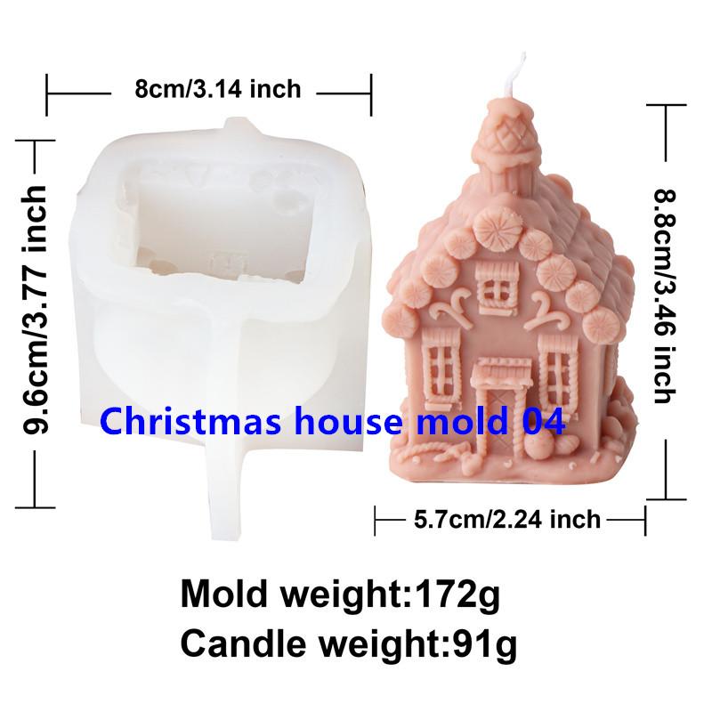 3D Christmas House Candle Silicone Mold DIY Creative Cabin Baker Igloo Mold Christmas Crafts Home Christmas Decor Gift Tool
