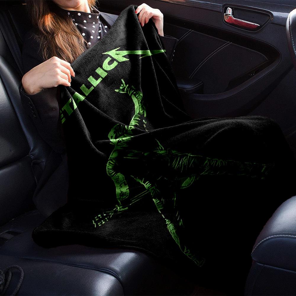 1pc Dragon guitarThemed Blanket Soft Flannel All Season Cozy Throw with Bold Graphic Print, Travel, or Holiday Gift for Family & Friends