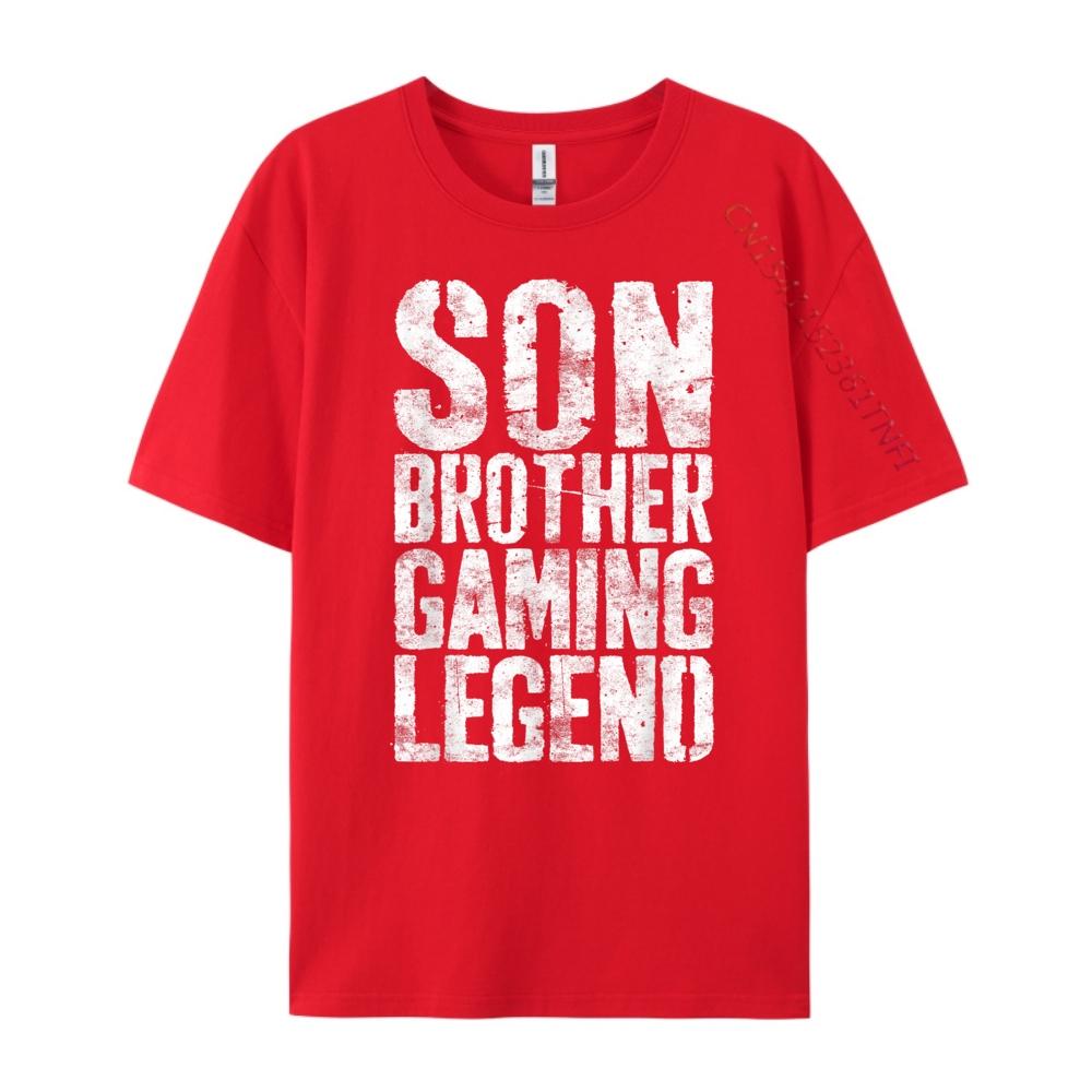 Сын Брат Игровая Легенда Видеоигровой Забавные Футболки Мужская Одежда Алфавит S