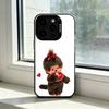 Cute M-Monchhichi Phone Case For iPhone 17,16,15,14,13,12,11 Plus,Pro Max,XS,Colored Silver Plated Inside Cover