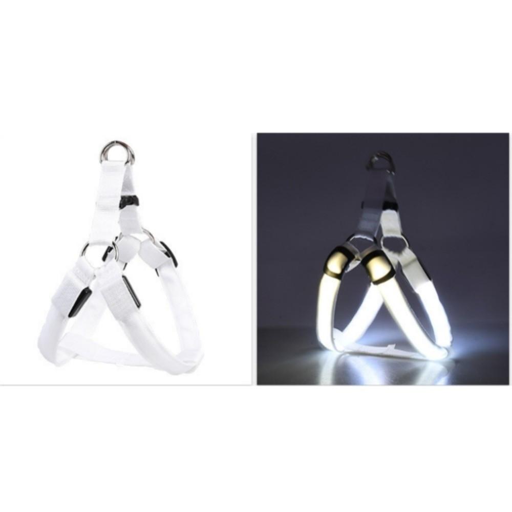 Light Up LED Dog Harness Rechargeable Adjustable Luminous Pet Chest Strap Soft Flashing Dog Glowing Vest Outdoor Activities