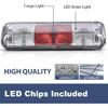 PIT66 3rd Brake Light Compatible with 2004-2008 Ford F150 High Mount Center Rear Roof Third Cargo Light Parking Light Halogen Clear/Red Lens Tercera