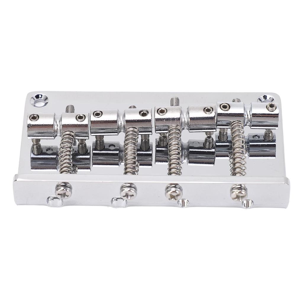 4 String Electric Bass Bridge Metal Vintage Style Fixed Guitar Bridge with Saddle 86MM