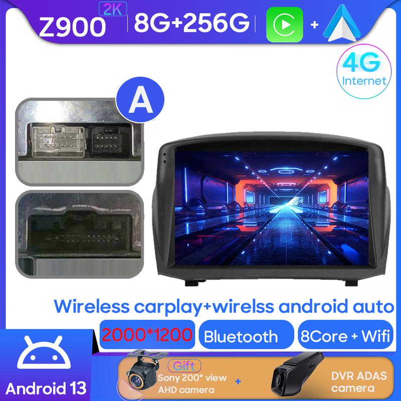 Android Multimedia For Ford Fiesta Mk 6 2008 - 2019 Car Stereo CPU Radio QLED Player Navigation Carplay Auto HDR 5G Dash WIFI BT