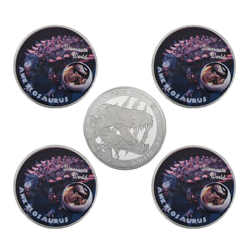Monete Metalliche Commemorative Collezione Dinosauri, Intorno, Gioca con Medaglie Commemorative, Monete Attrazione Turistica