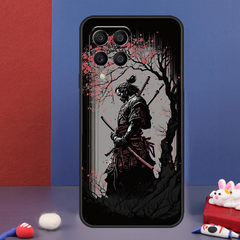 Japan Ninja Samurai Red Sun Case For Samsung Galaxy M16 M06 M36 M56 M15 M11 M31 M21 M53 M13 M32 M52 M35 M55 M14 M34 M54