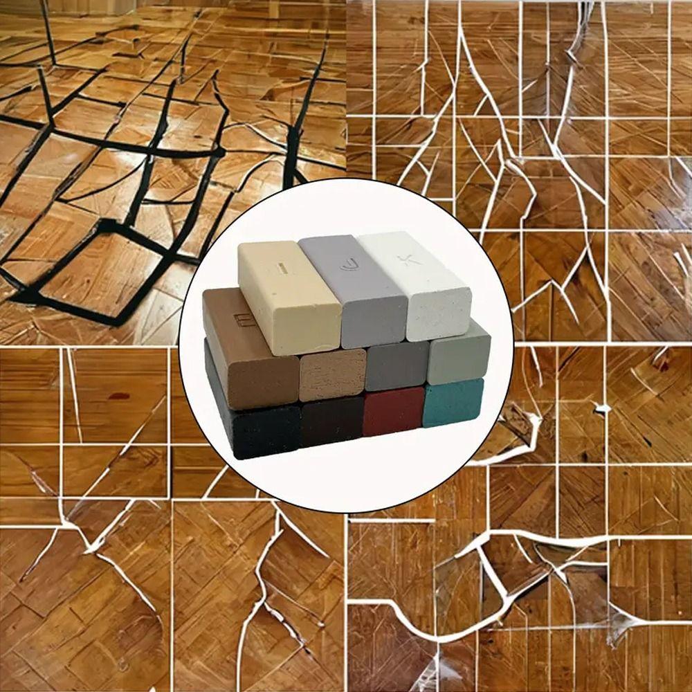 11 peças de kit de cera de reparo de piso de cerâmica de secagem rápida para pisos de cerâmica, bancadas, móveis