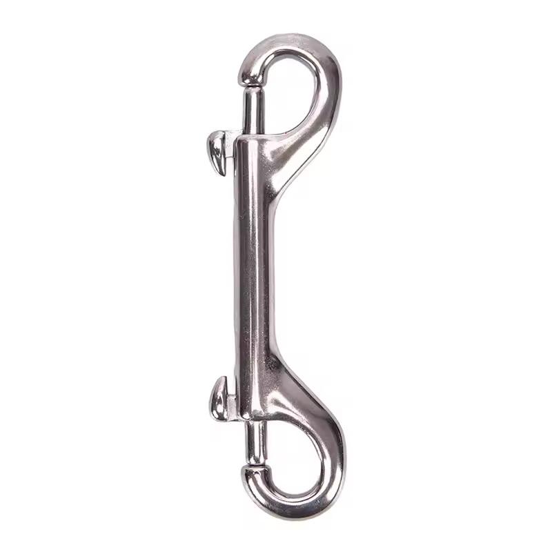 Stainless Steel Dual End Bolt Snap Hook Heavy Duty Anti Rust Clip for Dog Leash Diving Keychain Horse Tack Pet Supplies