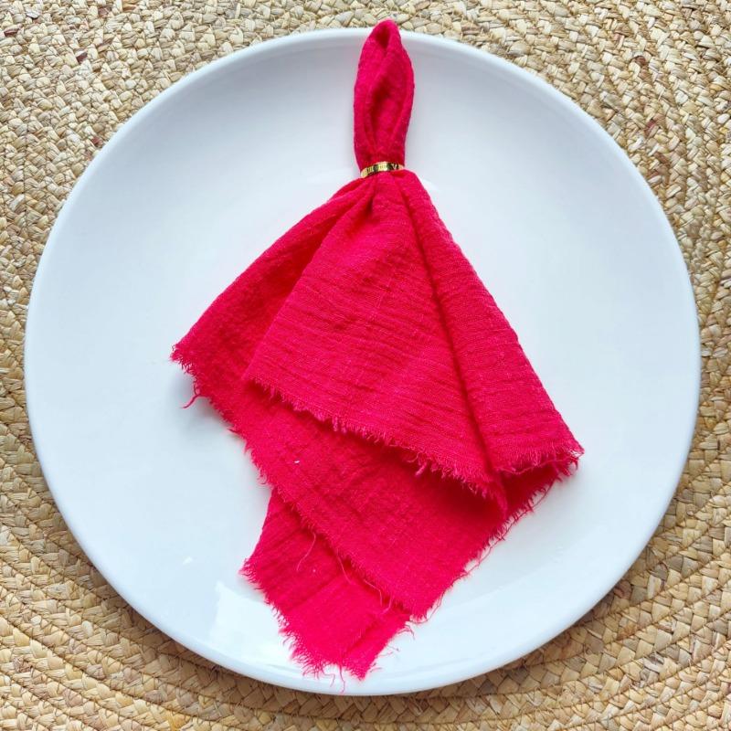 Cloth Napkins Cotton Gauze Retro Burr Rustic Kitchen Towel Dining Place Mat Wedding Party Dinner Napkin Mariage Table Decoration