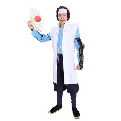 Disfraz de estilo japonés Clearstone para Halloween, disfraz de Momotaro-kun, Momotaro Santaro, disfraz azul japonés para hombre.