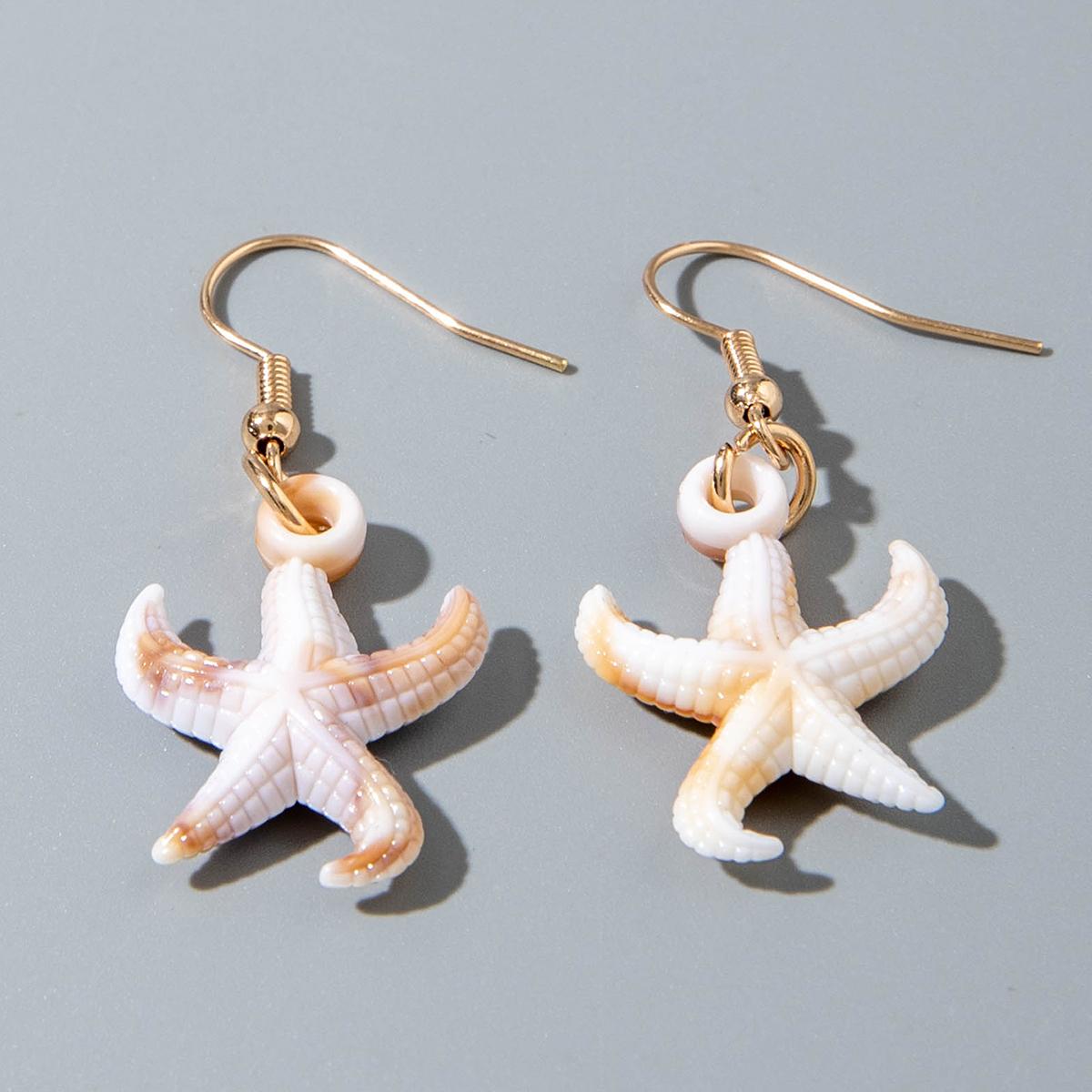 

Изысканные компактные серьги-подвески в виде ракушек из акрила в стиле пляжного отдыха для женщин, ювелирные изделия, повседневные серьги