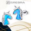 Unicorn Stud Earrings S925 Shiny Unicorn