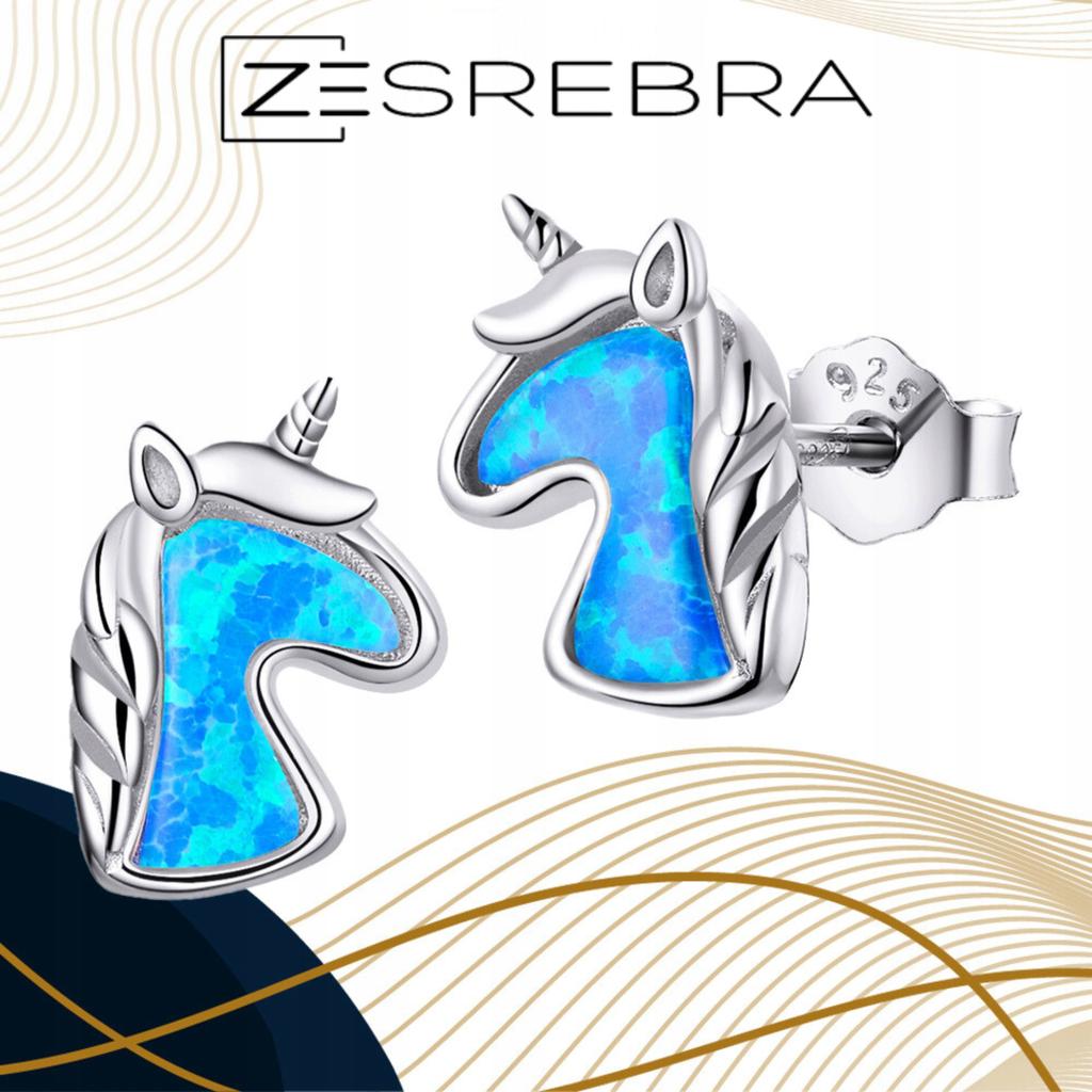 Unicorn Stud Earrings S925 Shiny Unicorn